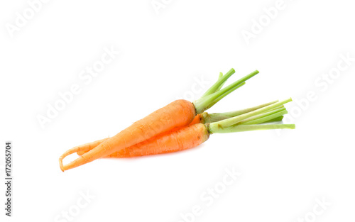 baby carrot on white background