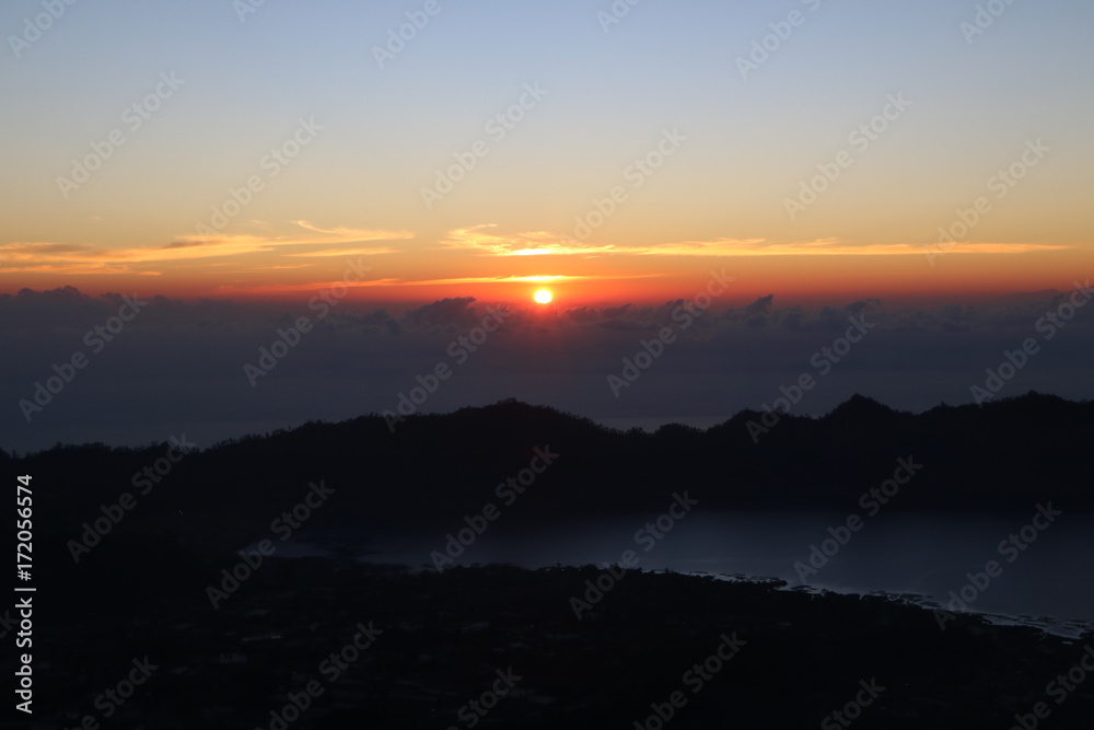 Sunset Mont Batur