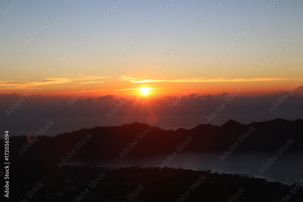 Sunset in Batur