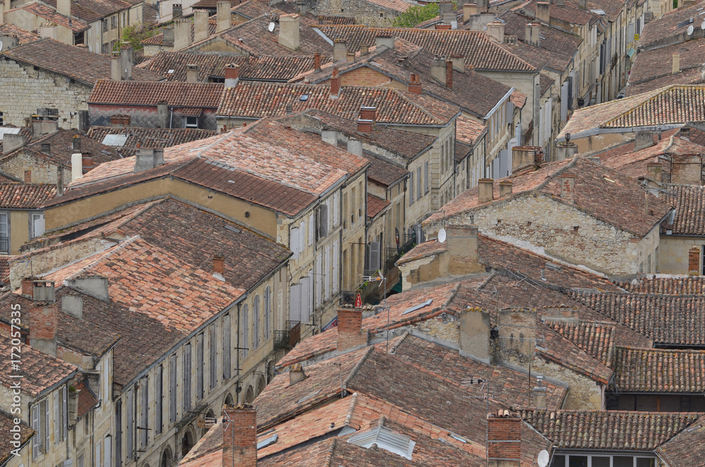 Lectoure, vue sur les toits, Occitanie, Gers, France
