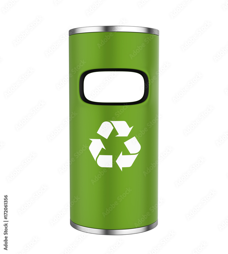 Garbage Trash Bin with Recycle Symbol Garbage Trash Bin with Recycle Symbol