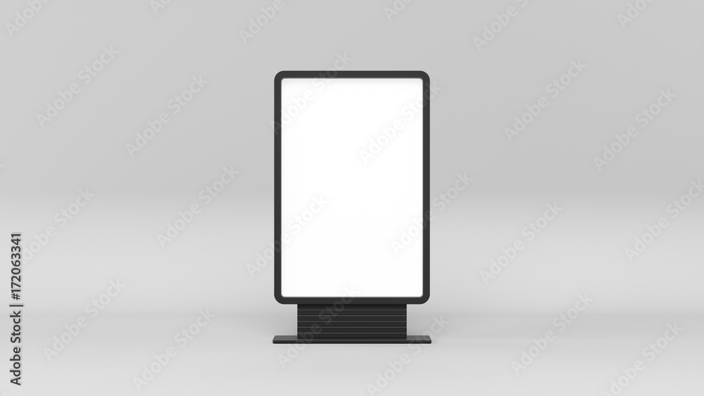 3D rendering Outdoor Advertising Stand Display Lightbox Isolated 3D rendering Outdoor Advertising Stand Display Lightbox Isolated
