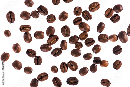 Coffee beans. Isolated on a white background.