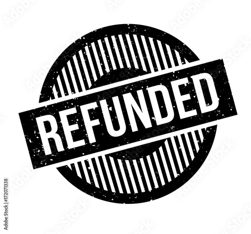 Refunded rubber stamp. Grunge design with dust scratches. Effects can be easily removed for a clean, crisp look. Color is easily changed.