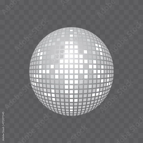 Disco ball icon isolated on background