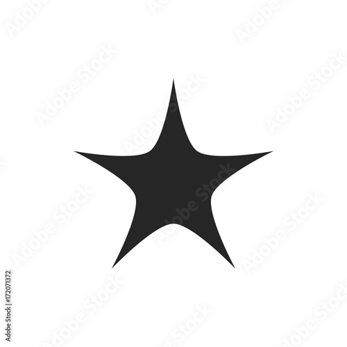 Black star - vector icon