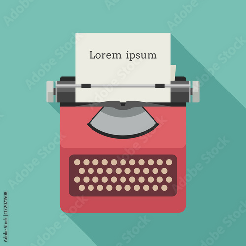 Typewriter flat icon