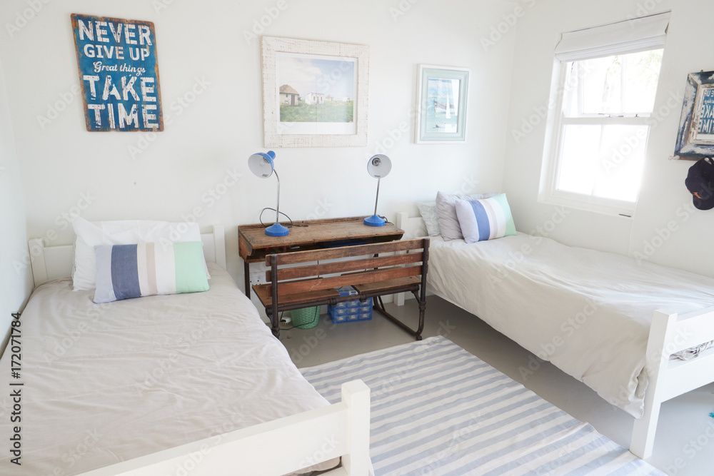 Fototapeta premium Interior View Of Beautiful Light And Airy Child's Bedroom