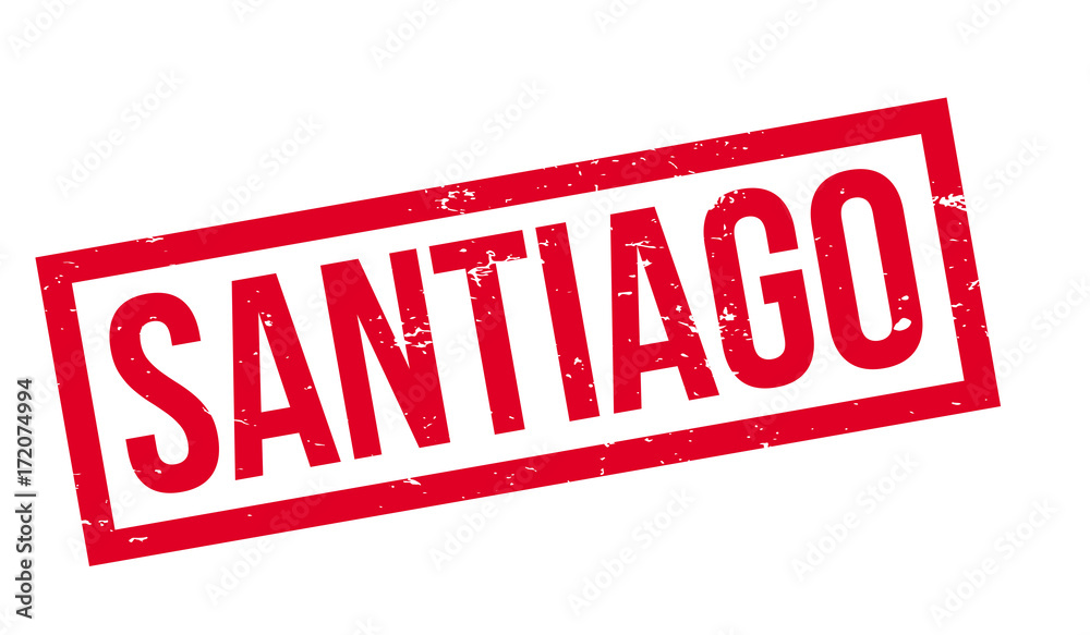 Santiago rubber stamp. Grunge design with dust scratches. Effects can be easily removed for a clean, crisp look. Color is easily changed. Santiago rubber stamp. Grunge design with dust scratches. Effects can be easily removed for a clean, crisp look. Color is easily changed.