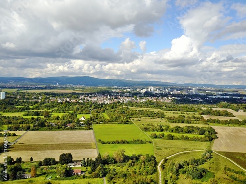 Nidda in Hessen aus der Luft