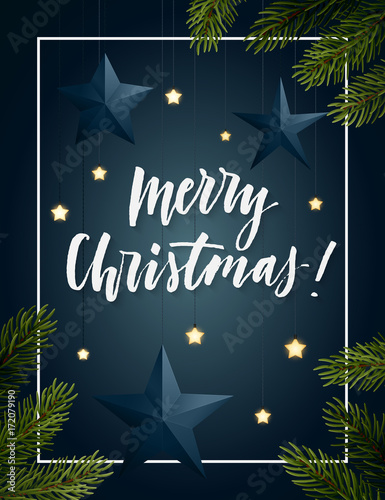Christmas frame with spruce...