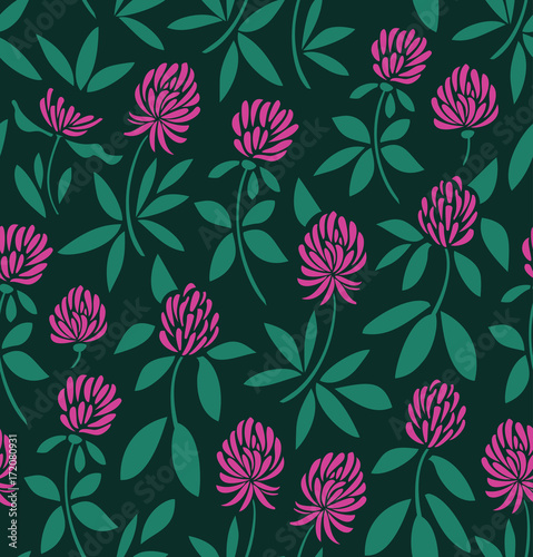 Seamless vector pattern with flowers. Nature background. Floral texture