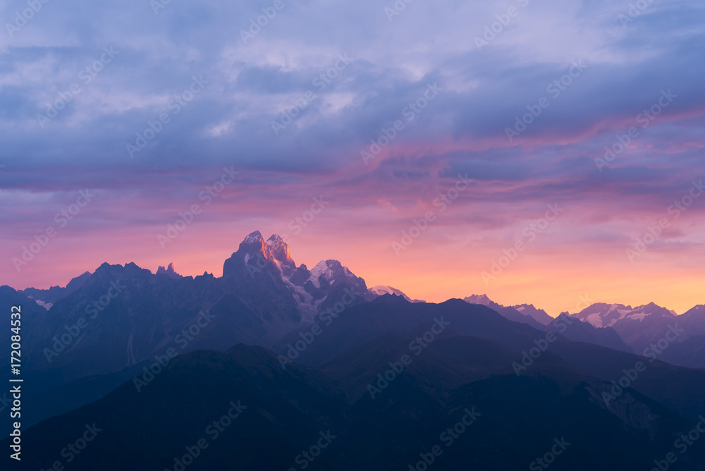 Ushba is the most beautiful peak of the Caucasus