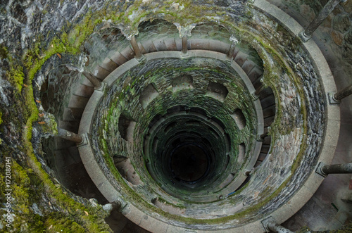 Well of initiation, Poço Iniciato, Underground galleries, Quinta da Regaleira castle, Monteiro Palace, Sintra, Portugal