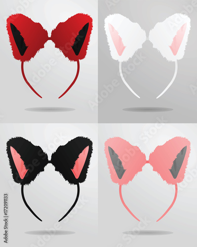 Cat ears mask. vector illustration