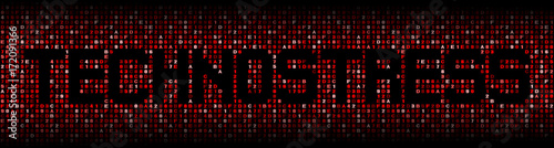 Wallpaper Mural Technostress text on hex code illustration Torontodigital.ca