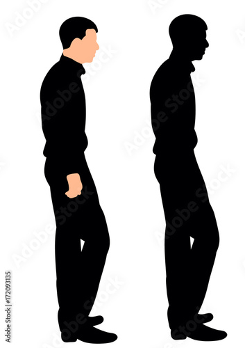  isolated black silhouette man