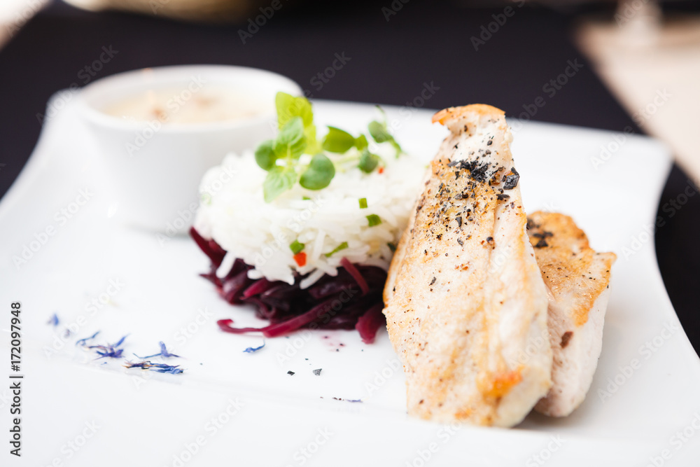 Chicken breast with rice Chicken breast with rice
