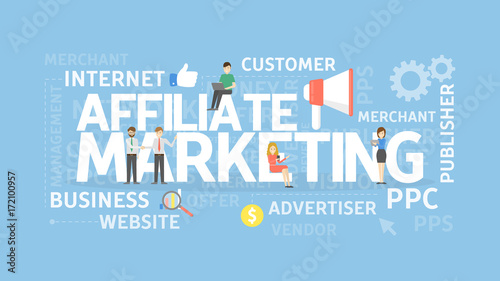 Affiliate marketing concept.