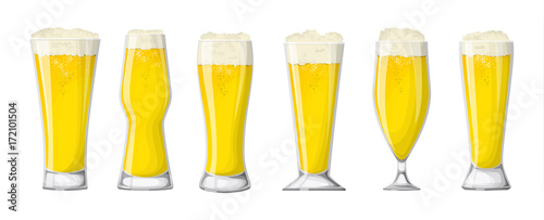 Beer glasses set.