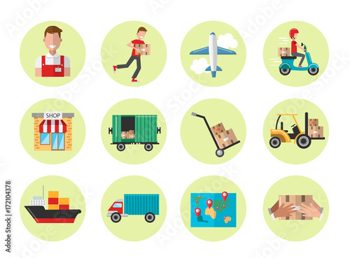 Delivery types set.