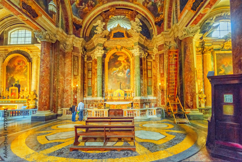  Inside the Church of St. Ignatius of Loyola at Campus Martius (Italian: Chiesa di Sant'Ignazio di Loyola in Campo Marzio. Italy. photo