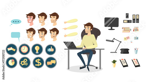 Male office manager.