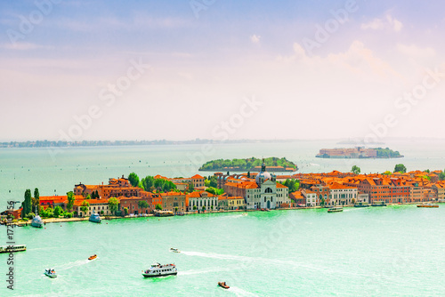 A view of the island of Giudecca, located opposite mail island Venice. Italy. photo