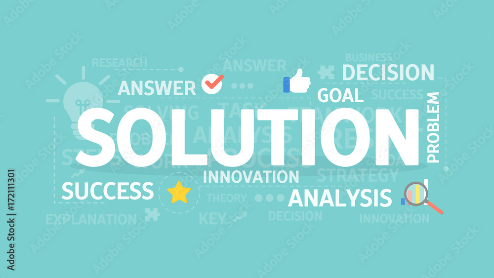 Obraz premium Solution concept illustration.