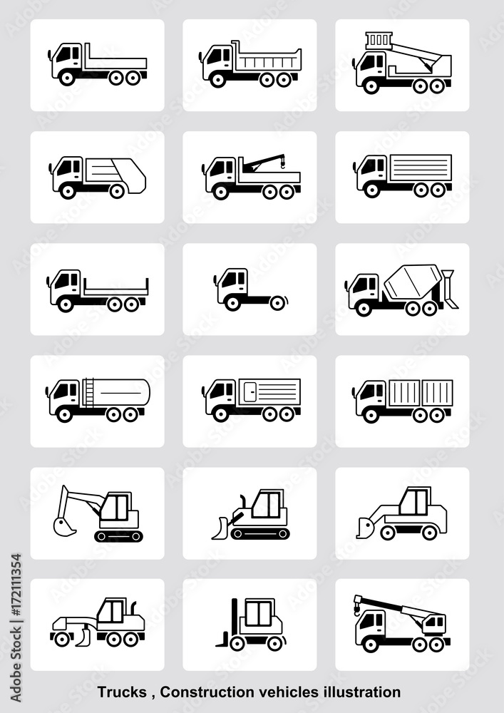 trucks , construction vehicles illustration trucks , construction vehicles illustration