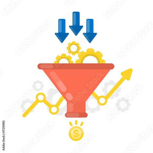 Sales funnel concept.