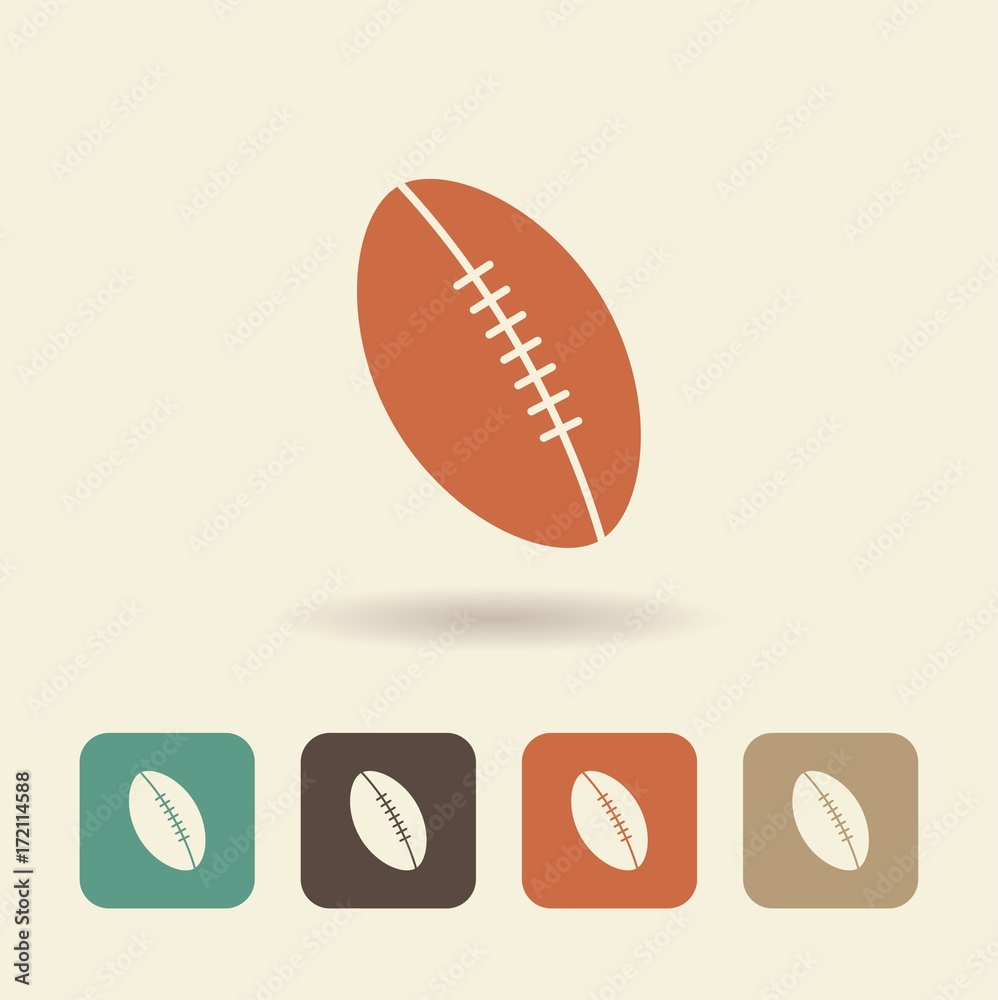 Soccer ball. Flat vector icon