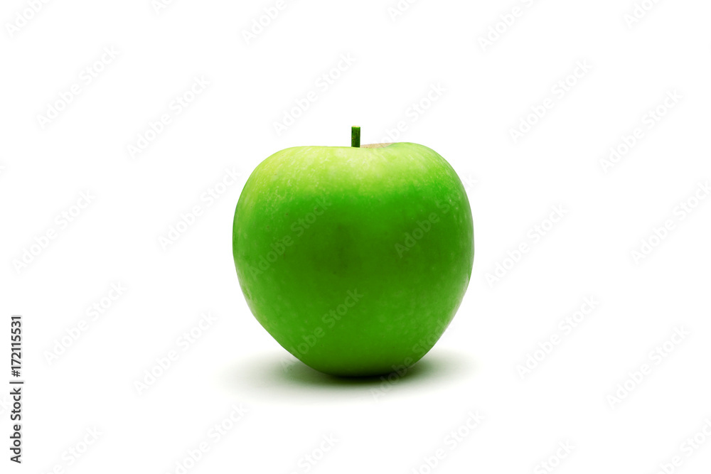 the fresh green apple on whtie background isolated the fresh green apple on whtie background isolated