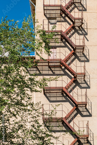 Geometric stairs in Naryn Kyrgyzstan