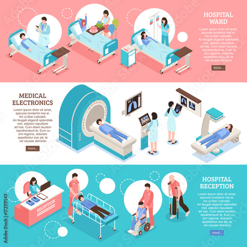 Hospital  Horizontal Banners Set