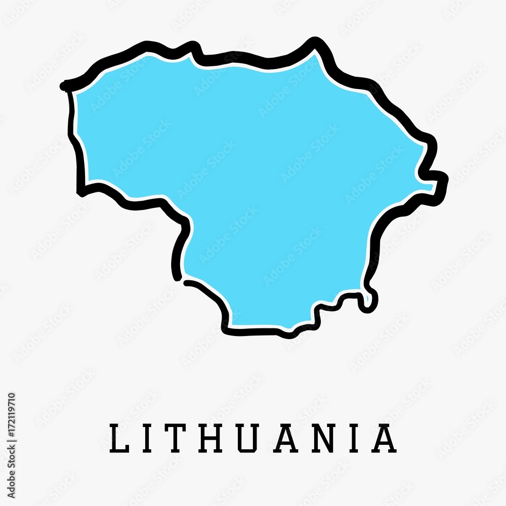 Lithuania simple map