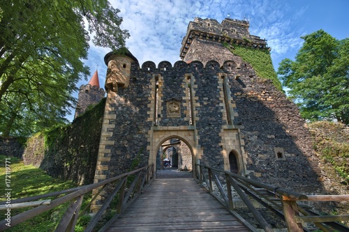 Wooden bridge and entrance ...