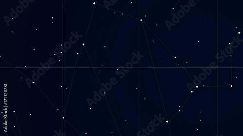 Constellation of Capricornus. Scaled star shapes photo