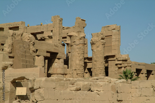 Fotografi Ruins of an Ancient Temple in Luxor, without people, Thebes, UNESCO World Herita