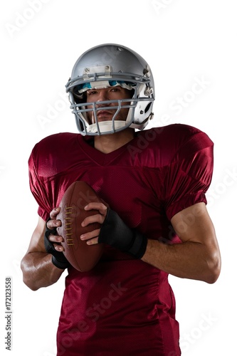 Sportsman with American football