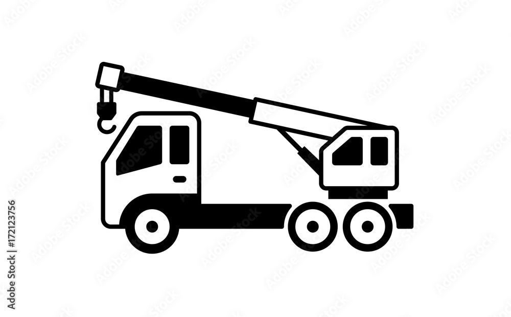 crane truck illustration