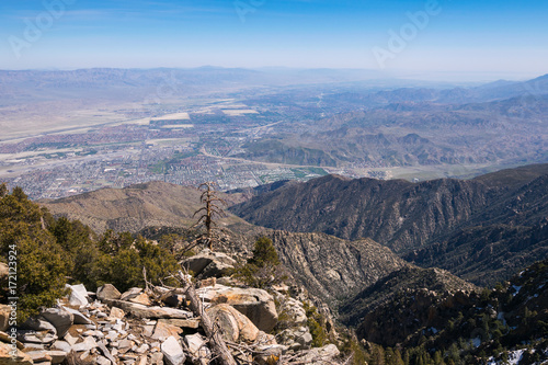 View of Palm Springs from San Jacinto Mountain, Riverside County, California, USA