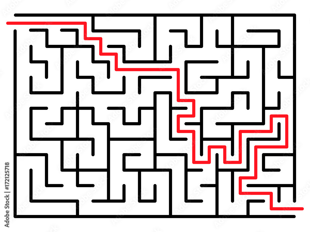 Maze / Labyrinth with entry and exit. Vector illustration Maze / Labyrinth with entry and exit. Vector illustration