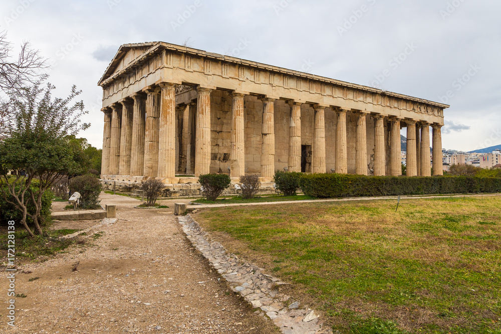Temple of Hephasteus in Greek Agora,  ancient Athens, Greece
