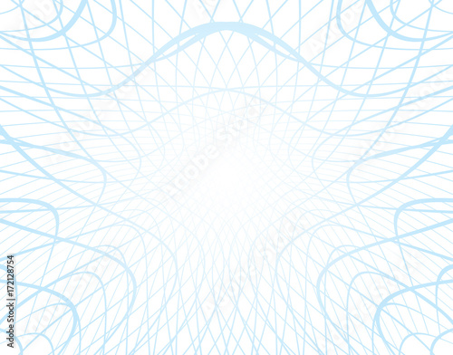 white background with distorted blue grid - vector