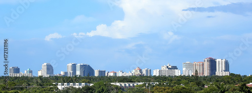 Fort Lauderdale Beach skyline as seen from downtown