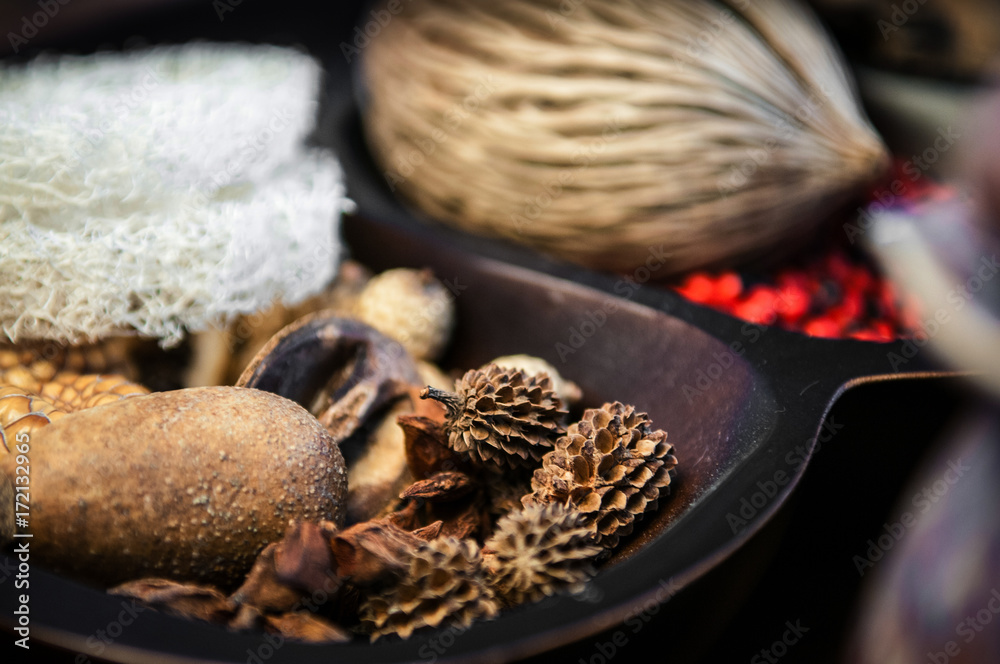 scented potpourri aromatherapy and spa concept