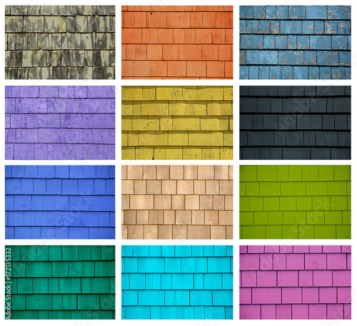 Collage of colorful tiles photo