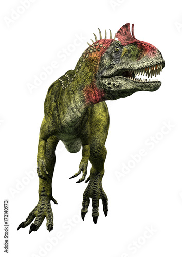 3D Rendering Dinosaur Cryolophosaurus on White