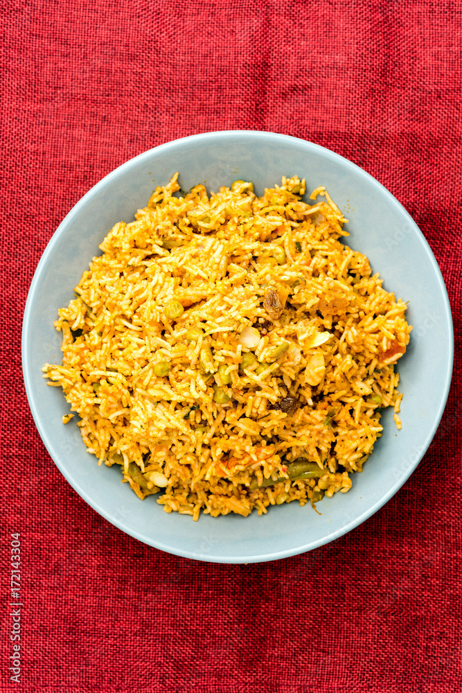 Tasty Indian food basmati rice on a plate Tasty Indian food basmati rice on a plate